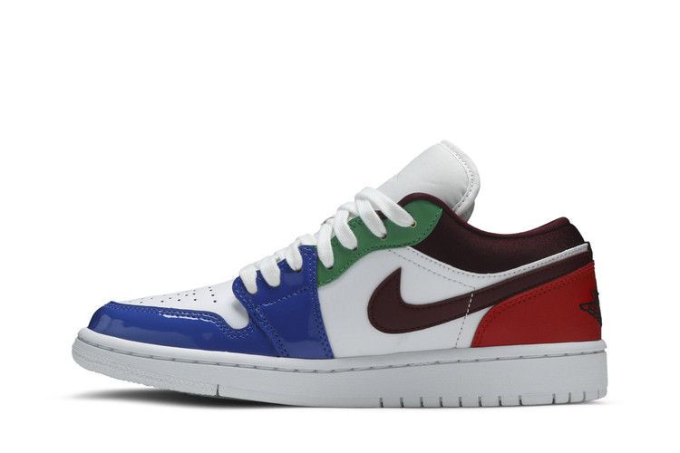 Women's Sneakers Nike Jordan 1 Low Multi-Color (Women's) White/Dark Beetroot-Hyper Royal