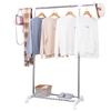 Compact Stainless Steel Clothes Drying Rack - Floor Standing Single Pole Hanger for Balcony