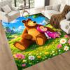 Masha Bear Area Rug Suitable for Dormitory Dining Room Playrooms Decorate Room Anti-slip Rug Decorate Offices