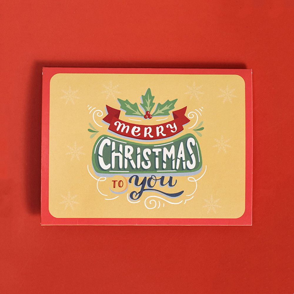 Envelopes New Years Printed Greeting Card Set Winter Holiday Xmas Gifts Cards Merry Christmas