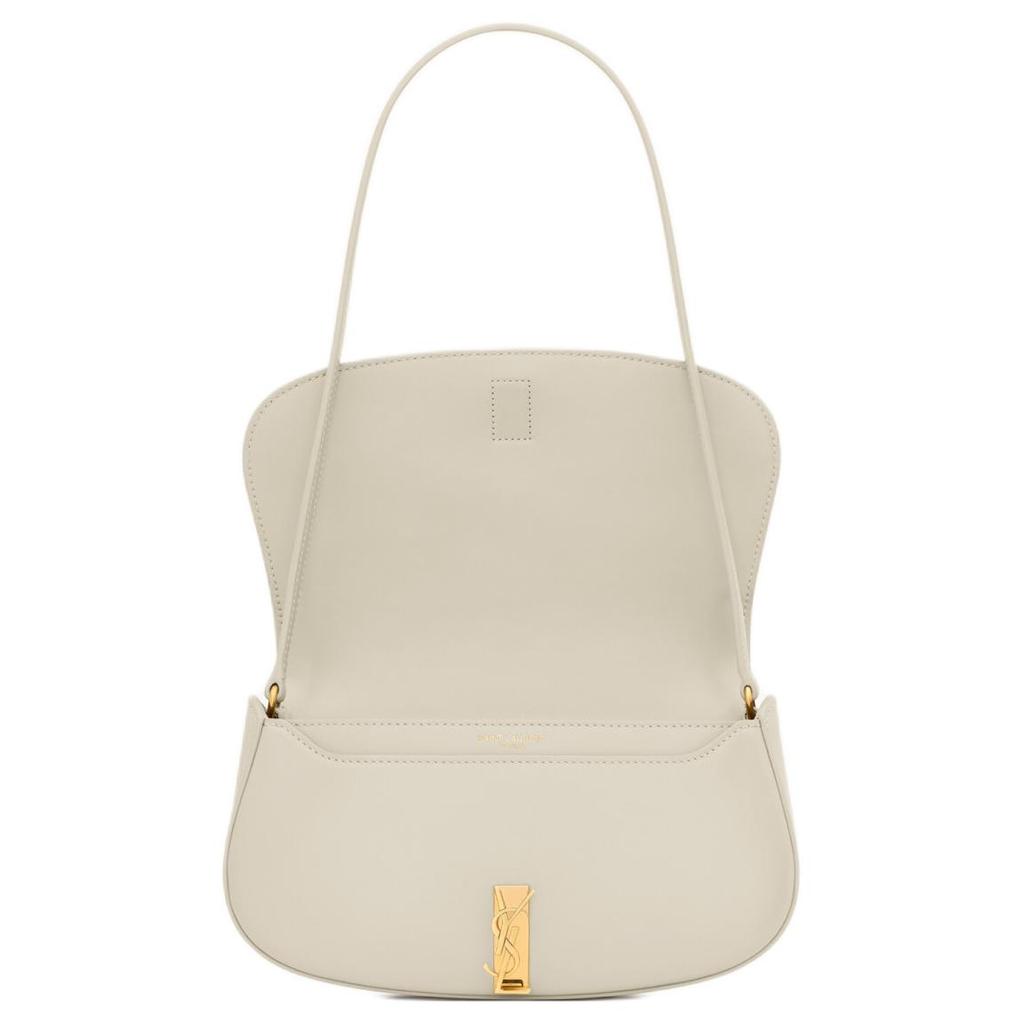 Saint Laurent Ysl Voltaire Metal Logo Mini Handbag Women Handbags White 779642-0SX0W-9207