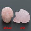 Natural Crystals Skulls Mineral Ghost Head Polished Carved Halloween Gift Desktop Home Decor Stone Crafts Skull Statues 14Colors