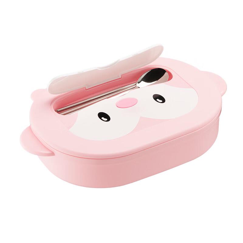 TAFUCO 304 Stainless Steel Kids 4-Compartment Lunch Plate Set with Soup Bowl