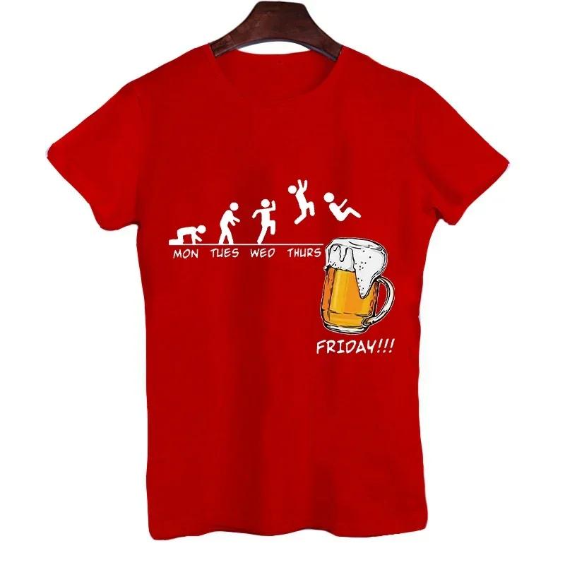 Men T-Shirts Mon Tues Wed Thurs Friday Beer Men Summer Tshirt Harajuku Streetwear Hip Hop Mens T Shirt Male Fashion Trend Tees