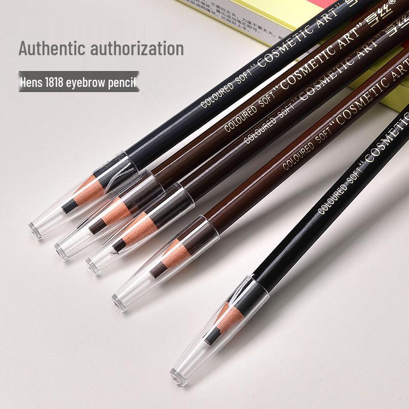 Hens 1818 Waterproof Non-Smudge Eyebrow Pencil, Genuine Wooden Hard Core, Makeup Artist Special Edition.