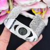 Labradorite Gemstone Handmade 925 Sterling Silver Cuff Bangle Adjustable KG-1863