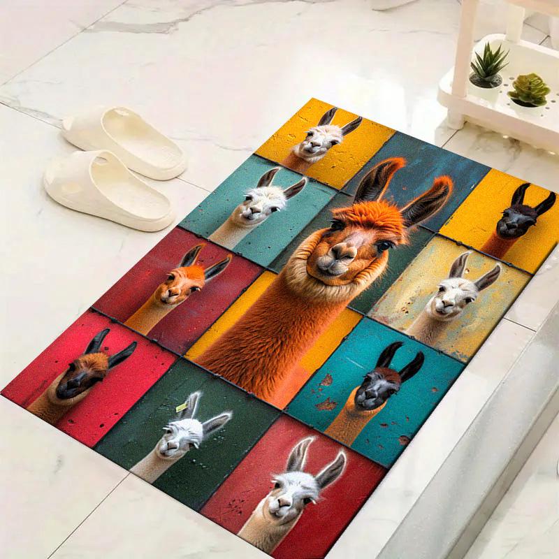 Alpaca Puzzle Carpet Rug for Living Room Bedroom Home Sofa Decoration,Kids Play Non-slip Floor Mat