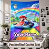 Wall Hanging Tapestry With Custom Name & Text, Super Mario Decorative Tapestry For Bedroom