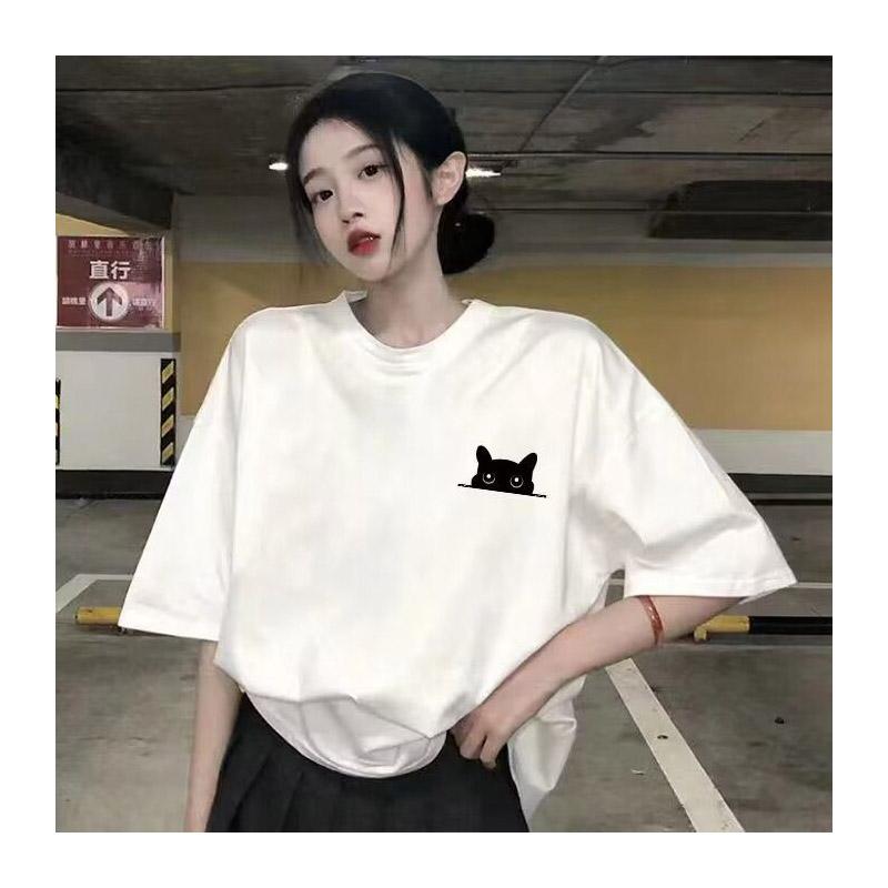 

Женская футболка с коротким рукавом из чистого хлопка для лета, свободного кроя, удобная, легкая, новый стиль M золотой