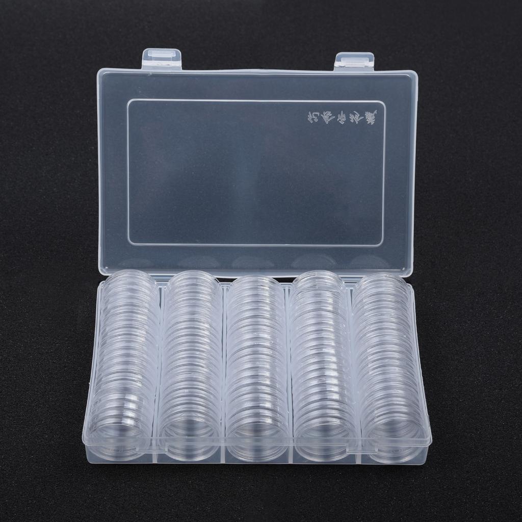 Coin Boxes Plastic Storage Collectibles Cases Dustproof Display Fashion
