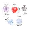 100pcs/lot Colorful Acrylic Beads Flower Leaf Beads Caps Loose Spacer Beads For Jewelry Making DIY Bracelet Necklace Accessorie