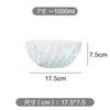 Transparent Glass Bowl Household Japanese-style Fruit and Vegetable Salad Bowl Plate Dormitory Resistant To Cold and Heat Bowl