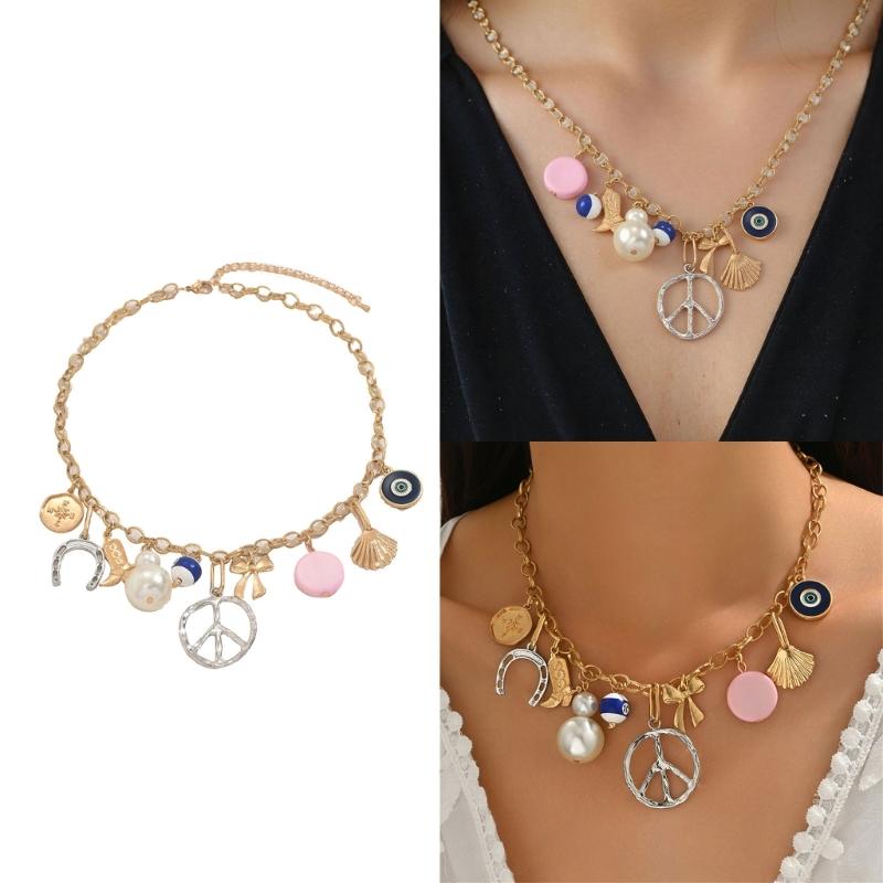 Versatile Casual Beach Necklace Jewelry Adjustable Length Clavicle Chain For Daily Wear Dates Gift