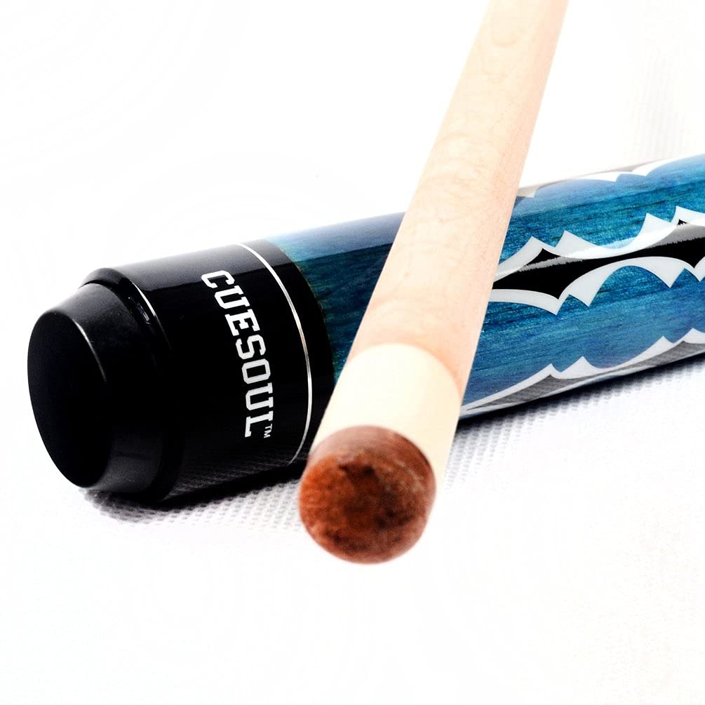 Black Scorpion CUESOUL 2x2 Hard Pool Cue Combo Set - Two Cue Sticks Packed in a Hard Pool Cue Case