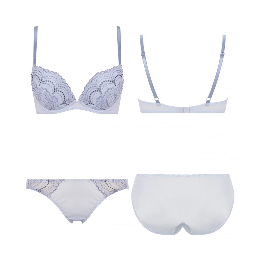 AMOSTYLE BY Triumph Entry Collection Bra Panty Set M019 C65M Push-Up & (Romantic Trim) Women's (Pink)