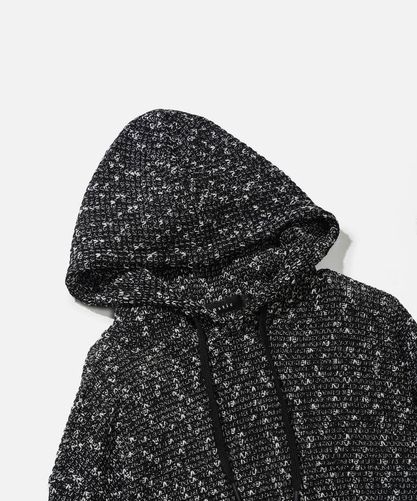 VASTIC Grunge Knit Hoodie_Black