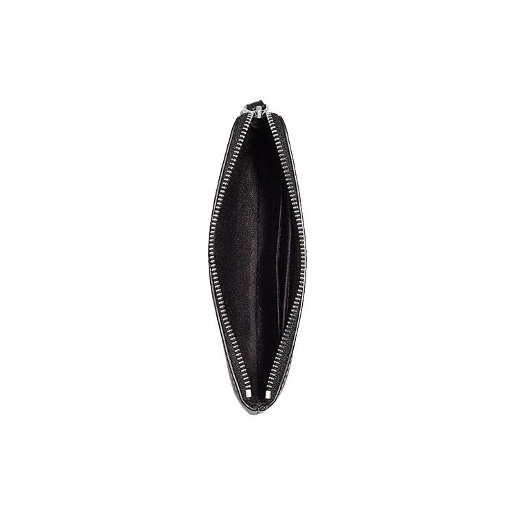 Coach Corner Zip Series 16 Classic Monogram Print Zipper Wristlet Clutch Small Women Clutch Black CF286-SVV2W