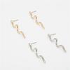 ZRM Snake-shaped Long Earrings Women Girl Simple Punk Femme Pendientes Mujer Party Curved Alloy Geometry Earring Jewelry