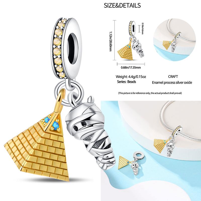 Copper Air Balloon Car Travel Charms Beads Fit Original Bracelet Camera Eiffel Tower Charms Diy Jewelry