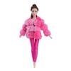 30cm Barbie Doll Fashion Set: Long Faux Fur Coat & Plush Short Jacket