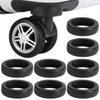 DEWEL Suitcase Caster Cover Set of 8 Silicone Carry Case