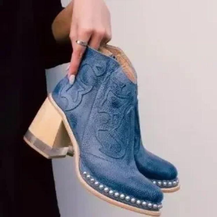 

Новый дизайн осень-зима женские ботильоны вышитые винтажные прозрачные высокие каблуки модные кожаные ботинки большого размера 43 38