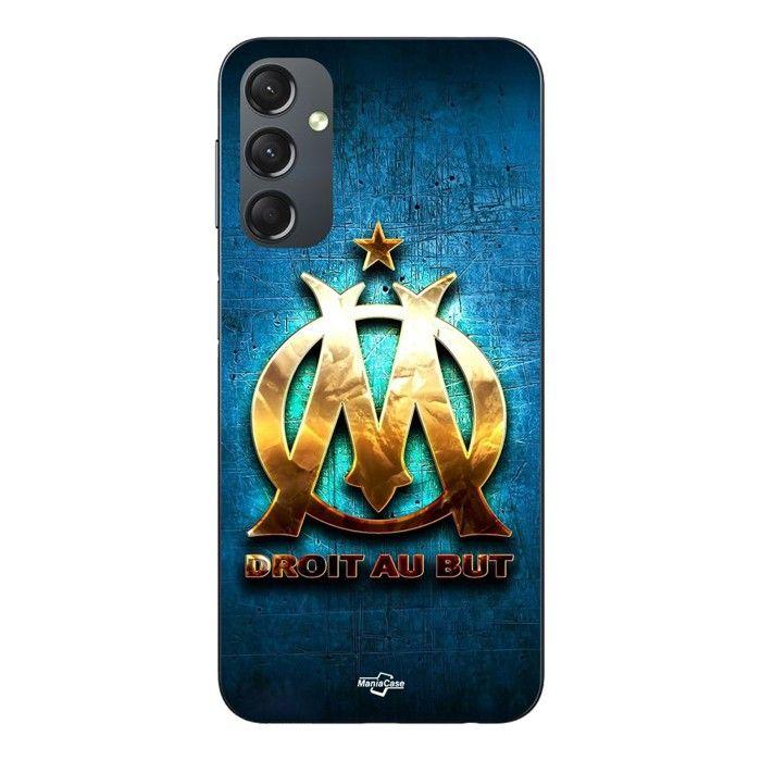 Case For Samsung Galaxy A24 OM Golden Shiny Straight To the Point Blue Background Maniacase