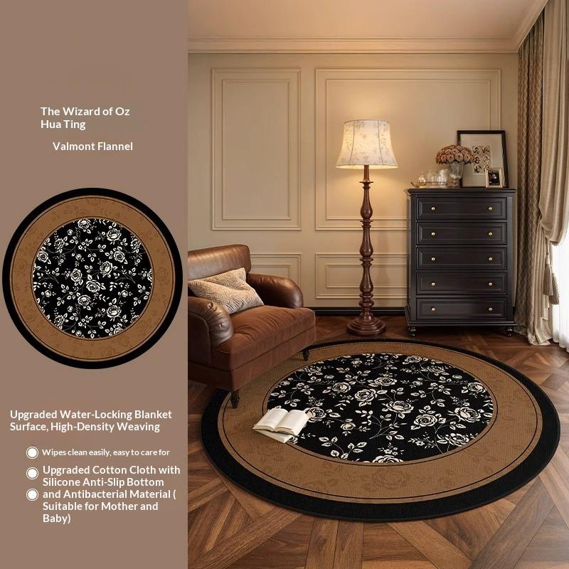 Round Carpet Living Room High-end French Antique Style Bedroom Bedside Blanket Cloakroom Dressing Room Floor Mat