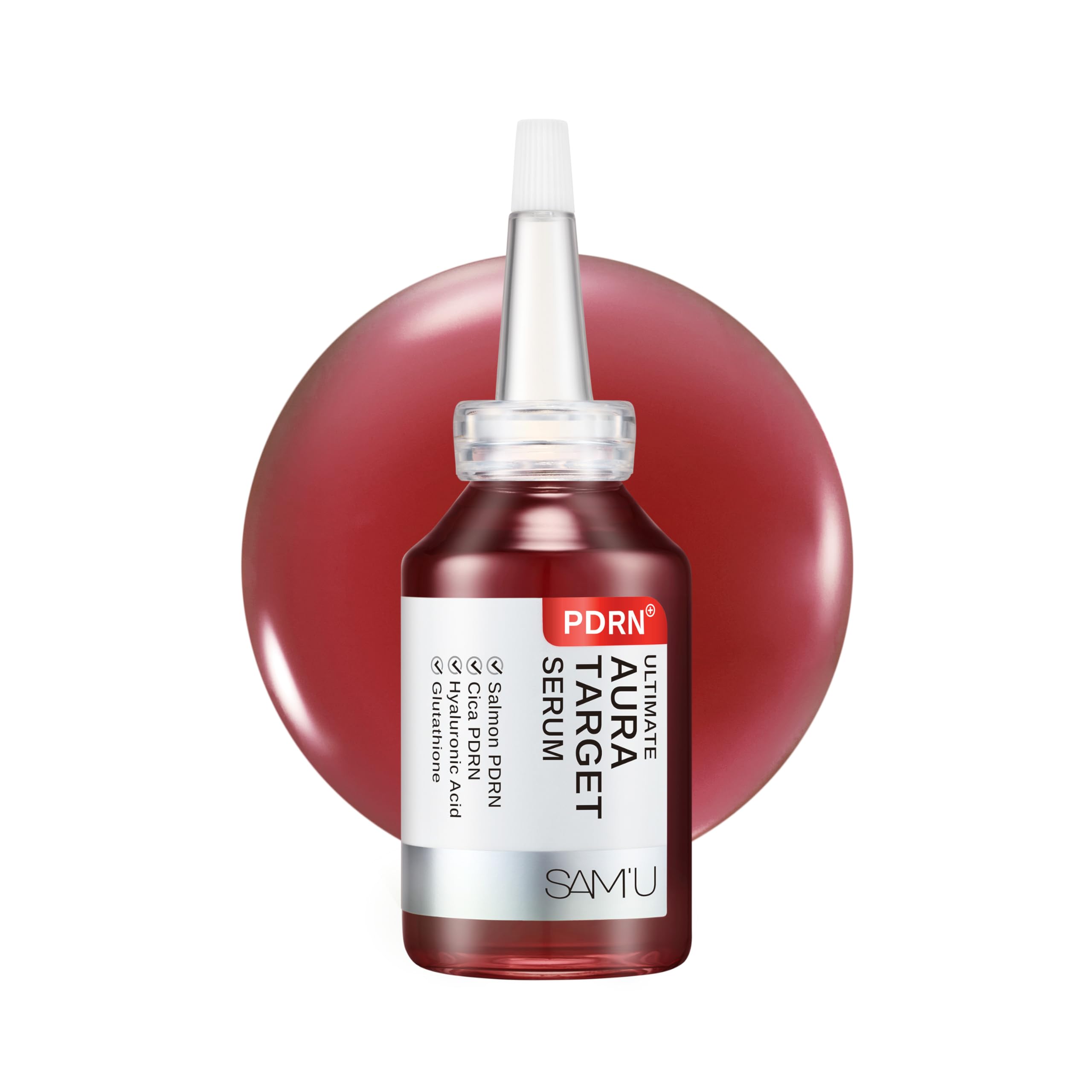 Beauty Serum for Firm Skin Hyaluronic Dullness Sensitive Korean Skincare PDRN Ultimate Aura Target Serum [New Line] SAM U Glowing, - PDRN, Acid, Cica,