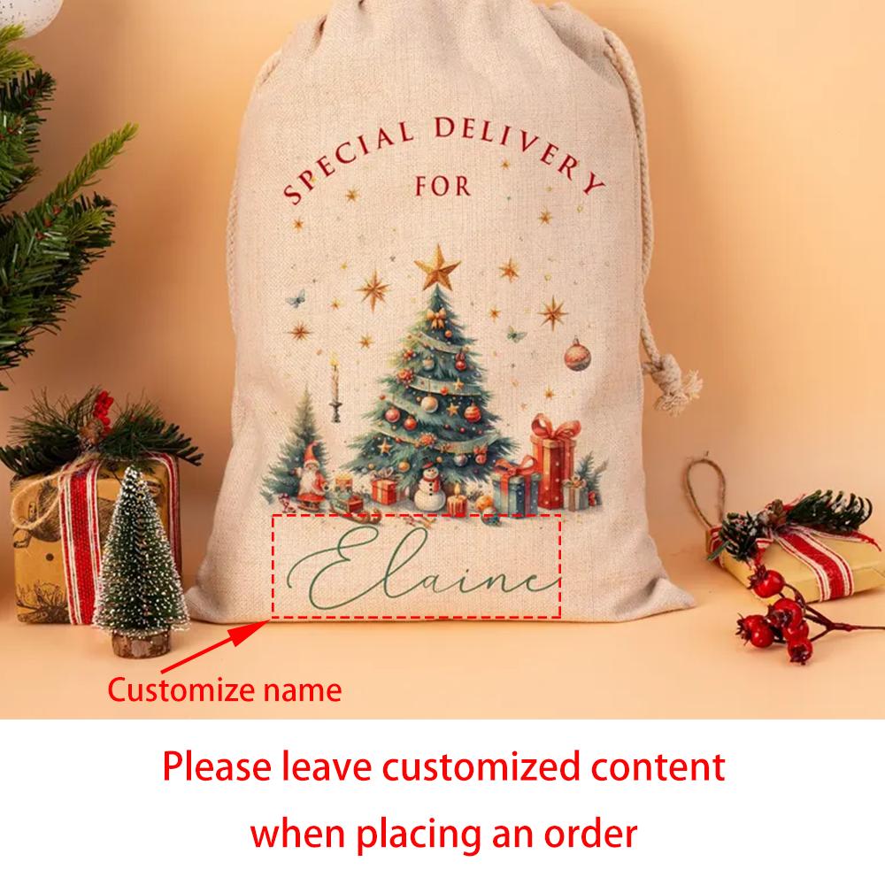 Personalized Christmas Santa Sack Merry Xmas Home Decor Christmas Eve Present Gift Bag Christmas Eve Bag Santa Claus New Year
