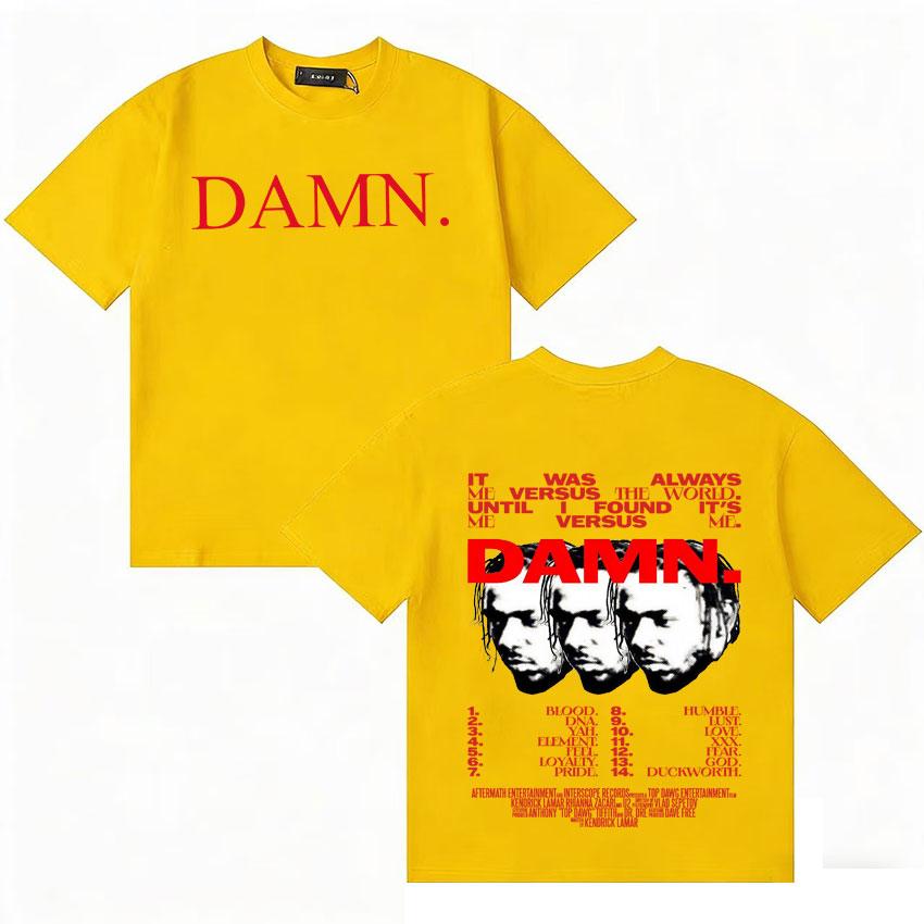 Rapper Kendrick Lamar Album Music Tshirts Unisexs Clothing Retro Oversized Tshirt Crewneck Pop Short Sleeve Tee Shirt Streetwear