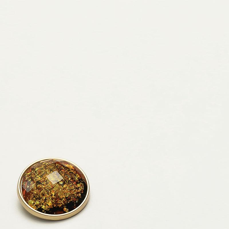 Xiaoxiang Celebrity Style Metal Buttons Versatile Tweed Jacket Double-Sided Nylon Fur Large Clothes Buttons