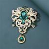 Retro Woman Rhinestone Brooch Pin Bridal Bouquet Brooch Pin Clothing Accessories for Wedding Bouquet Gift