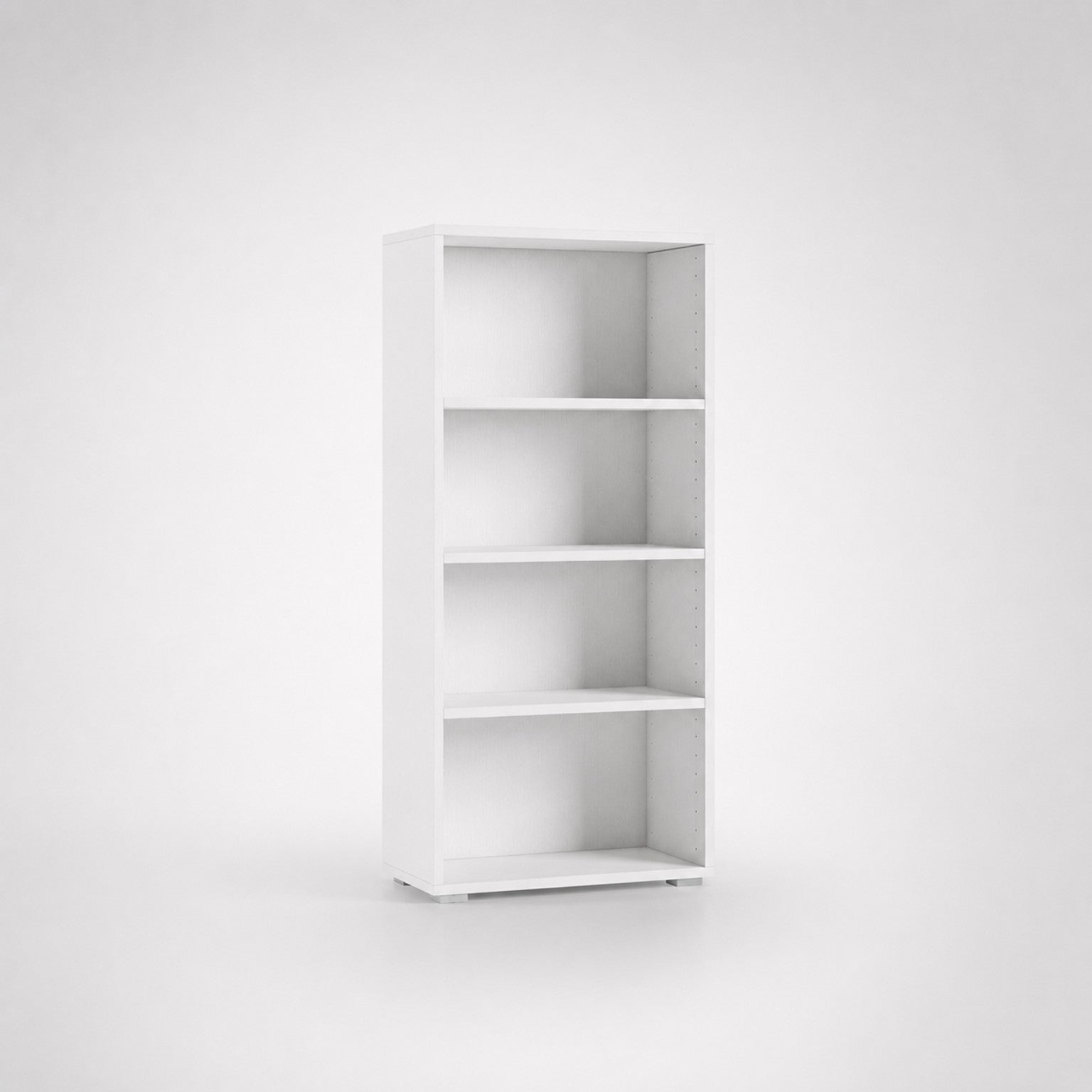 The White Stone Bibliothèque blanche 3 nastaviteľné police šetriace miesto | moderný policový systém | 60x30x130 cm 60x30x130 cm biela