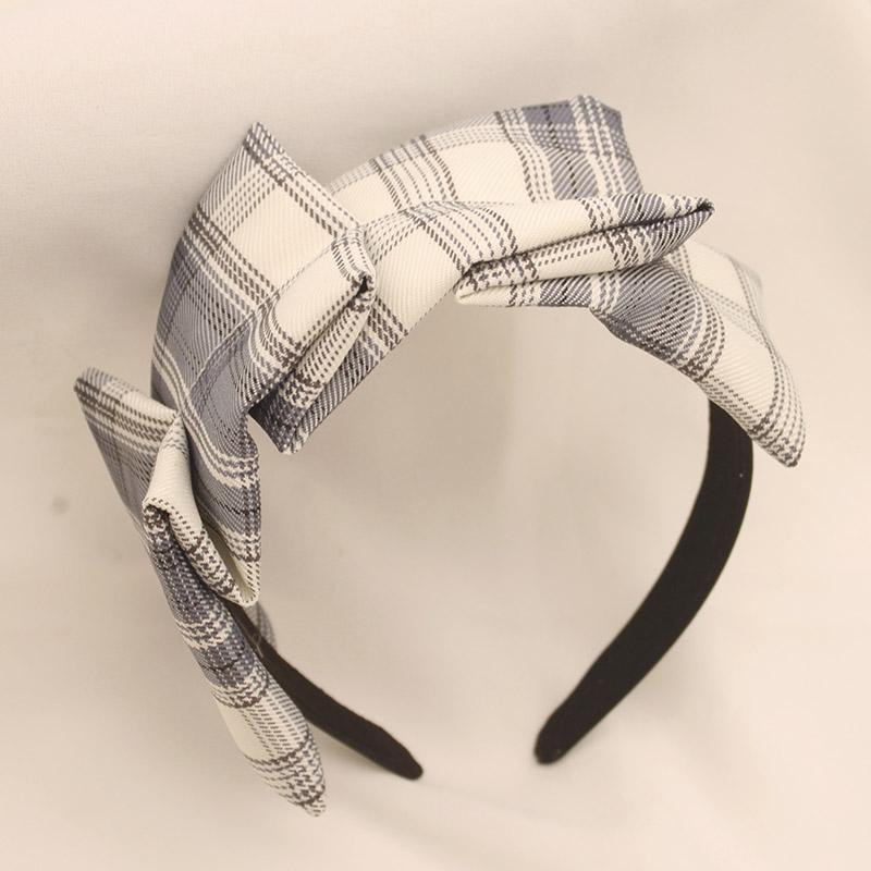 Lystrfac Mode Herbst Winter Stoff Karomuster Stirnband für Frauen Mädchen Rutschfestes Haarband Damen Haarreif Haarschmuck