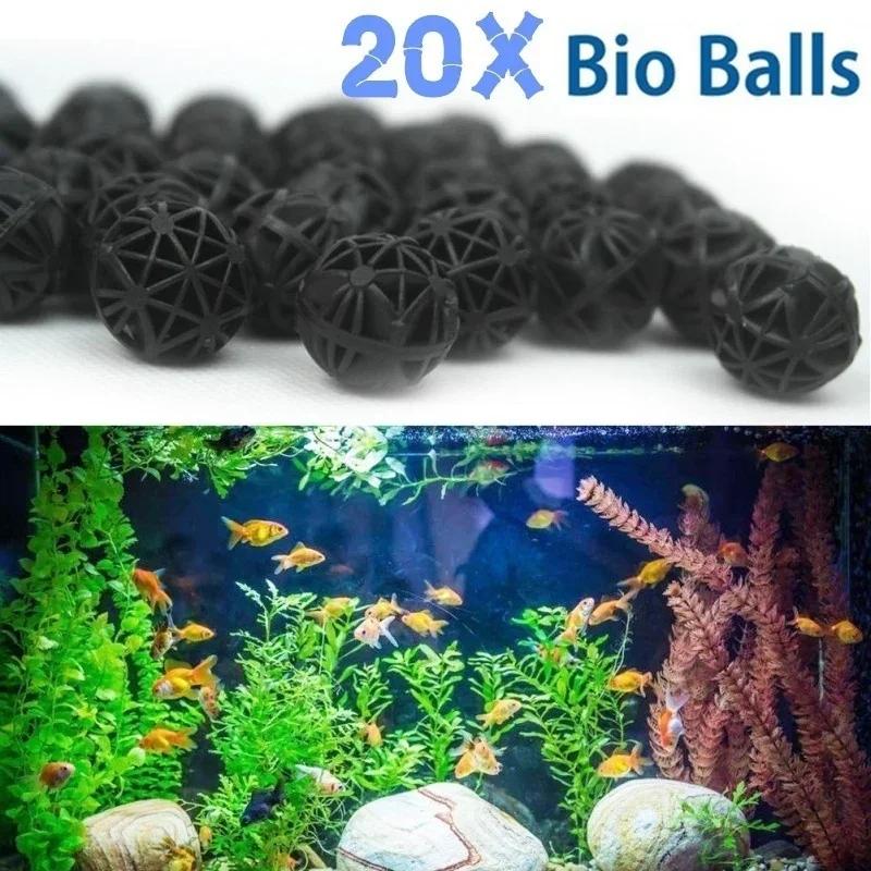 20pcs Aquarium Pond Bio Balls 16mm Fish Tank Filter Media Ocean Balls (16mm) Water Stabilizer