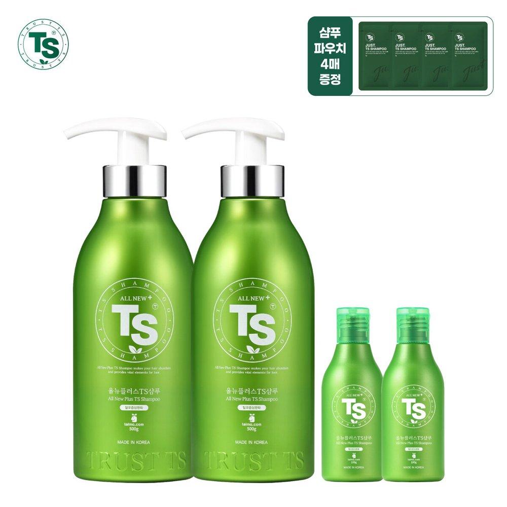 

TS All New Plus Шампунь Общий 1224г Упаковка (500г*2+100г*2+Просто шампунь 6г*4)