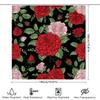 Beautiful Red Roses Flower Bath Shower Curtain Waterproof Washable Printing Decorative Rug Home Decoration (Multicolor)