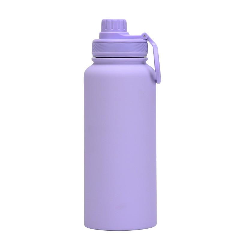 1L Stainless Steel Vacuum Insulated Water Bottle With Wide Mouth Portable Outdoor Sports Travel