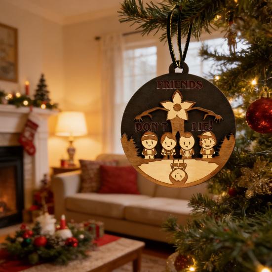 Yousheng Friends Don't Lie Christmas Ornament 2D Acrylic Christmas Tree Decoration Friendship Gift for Best Friends Coworkers Sister