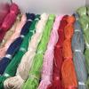 8mm-12mm Multicolor Cotton Three-Strand Rope for DIY Braided Projects, Handcrafted Curtain Decor, and Binding