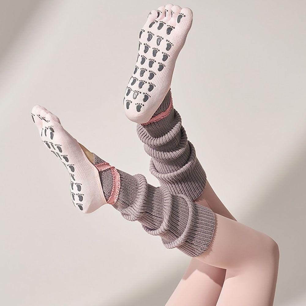 New Cotton Pilates Socks Breathable Sweat-absorbent Yoga Socks Non-Slip Grip Casual Strappy Grip Sock