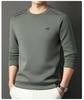 2025 Herren Fleece-gefüttertes lässiges Rundhals warmes Sweatshirt Langarm-T-Shirt Winterkollektion