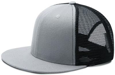 Spargel Flat Brim Mesh Cap for Men and Women (Gray)