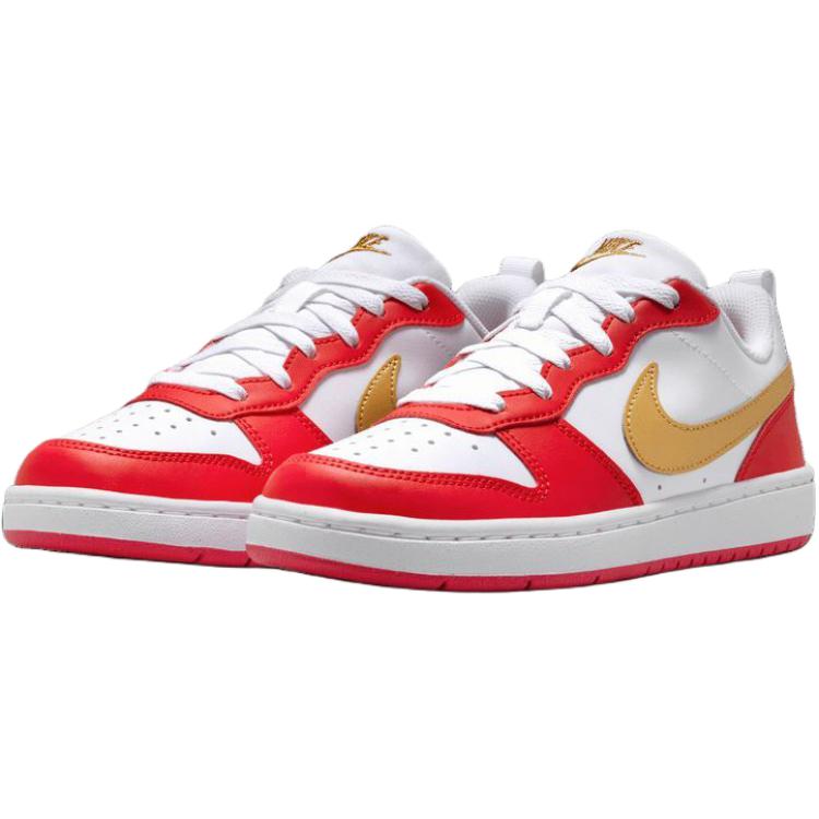 Nike Court Borough Low Recraft GS Weiß University Red Kindersneaker Metallisch-Gold DV5456137