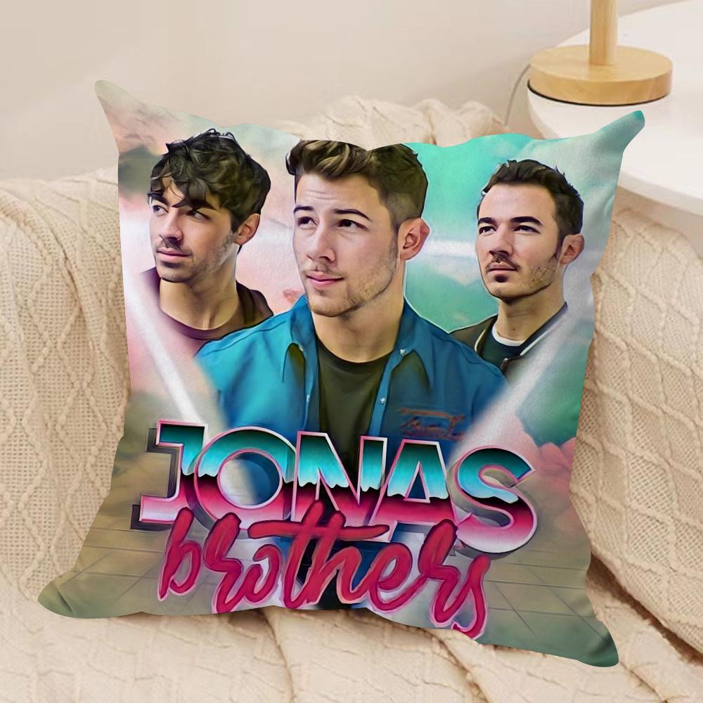 Band JJONAS BBROTHERS Cushion Cover Soft Plush Throw Pillow Cover DoubleSided Decorative Cushion Case Bedroom Home Decor