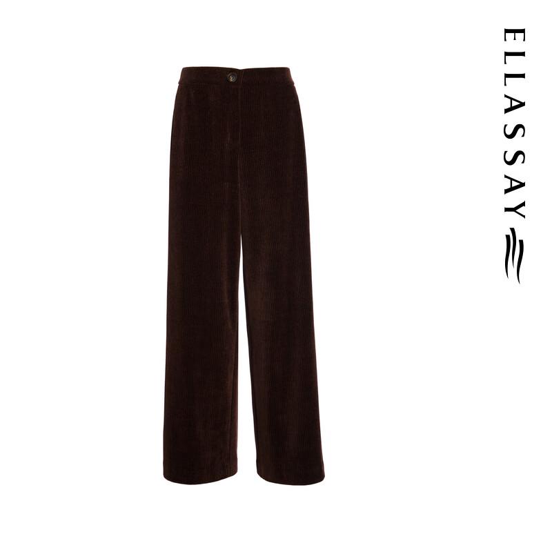 ELLASSAY Women's Chenille Ribbed Velvet Casual Pants