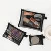 1pcs Unisex Mesh Clear Cosmetic Bags Small Large Black Makeup Bag Portable Travel Toiletry Organizer Case Lipstick Storage Pouch