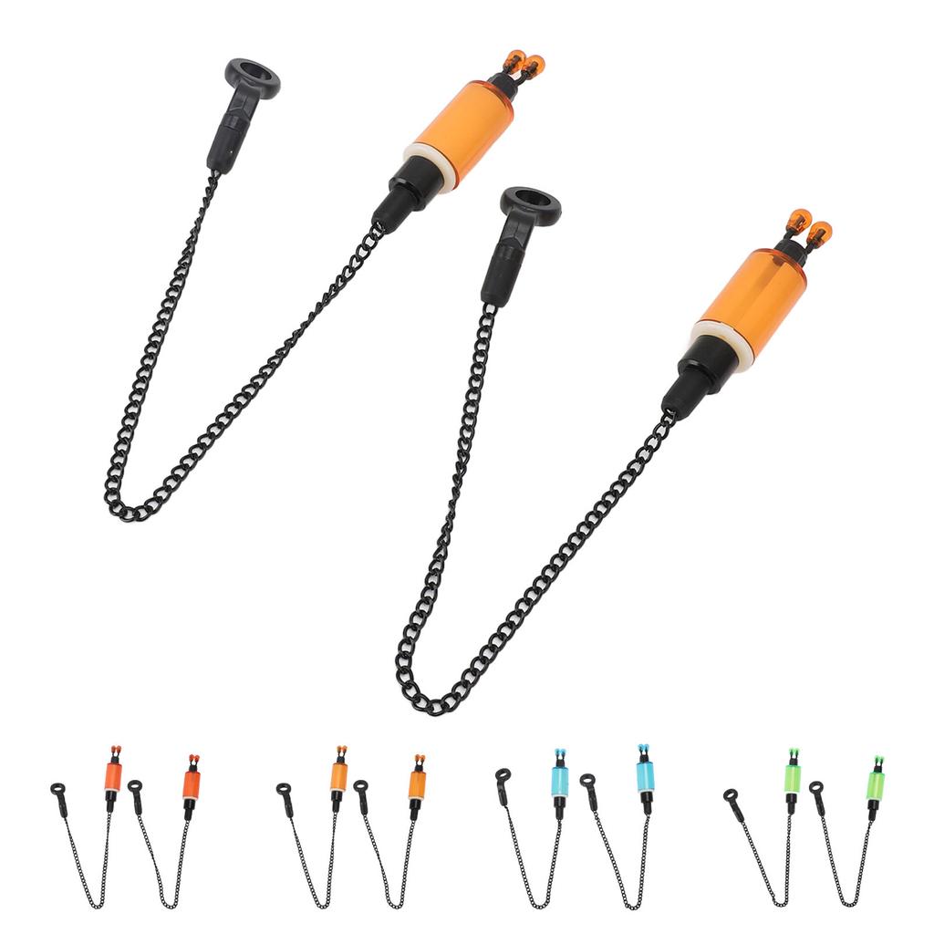2PCS Fishing Alarm Hanger ABS Stainless Steel Portable Fish Bite Bait Alarm Bite Indicator Carp Fish