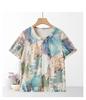 2026 Summer Stylish Short Sleeve T-shirt Set for Middle-aged and Elderly Women